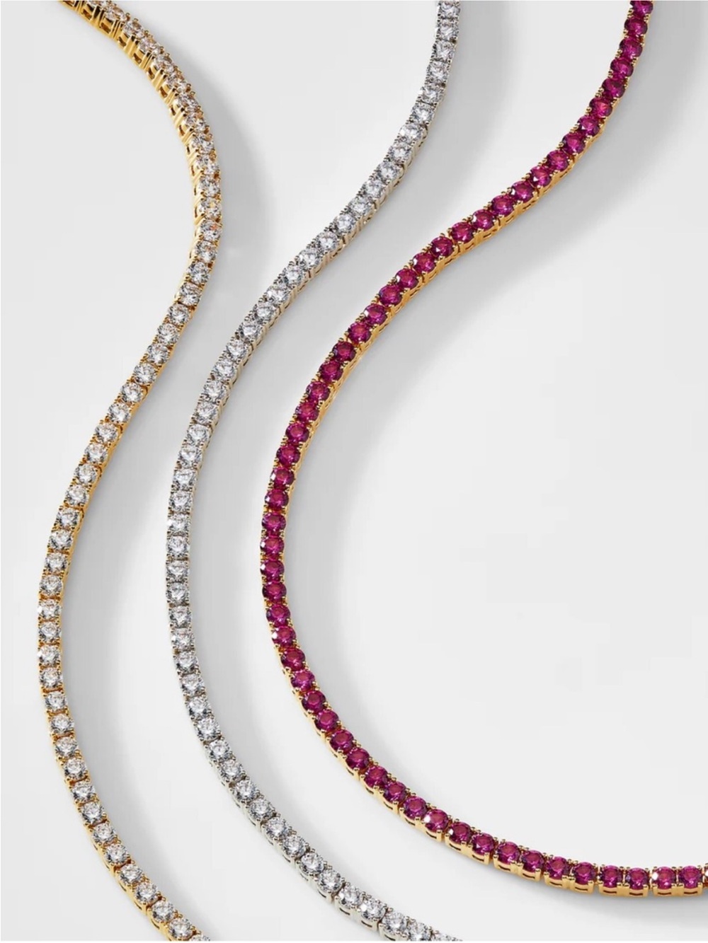Nadri Gold Love All Adustable Tennis Necklace - Picture 4 of 7